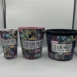 NEW Taylor Swift The Eras Tour AMC Popcorn Tin,Bucket & Cup - Official Merch
