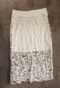 Gorgeous white lace skirt