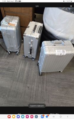 20 in aluminum luggage with scratch or damage. brand new. $25/each.