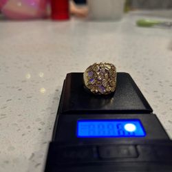 big nugget ring 10K real gold
