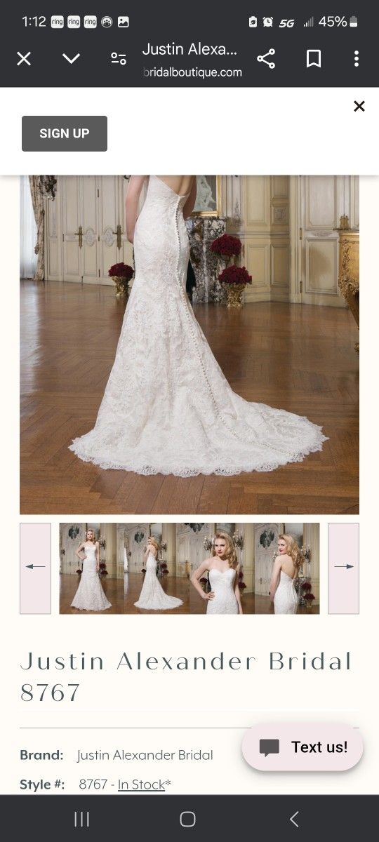 Justin Alexander Wedding Dress