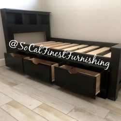 New Twin Bed With Drawers Frame - No Mattress 