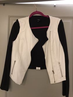 Black and white blazer jacket