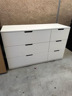White ikea Nordli dresser