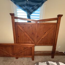 Wooden queen bed