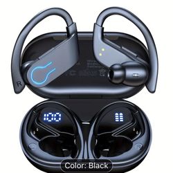 120 Hours Long-Lasting MOZC Wireless Sports Earbuds - HIFI Sound Quality, Sweat-Resistant, LED Display Charging Case - Perfect Headphones for Running,