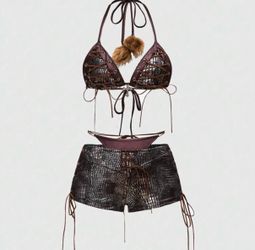 Y2K faux fur set