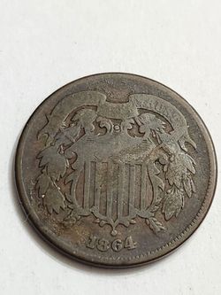 1864 Two Cent Piece / Antique U.S Coin