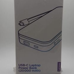 Lenovo Go 20000mAh Portable Laptop Charger USB-C Power Bank - New & Unopened