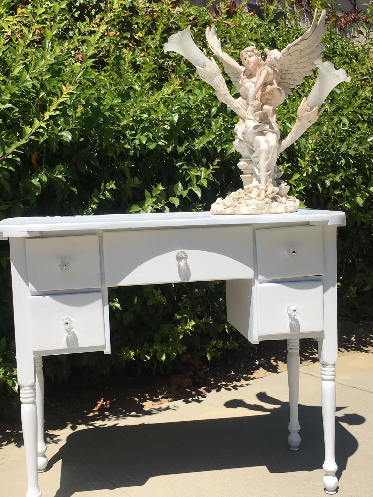 Desk / Entry Table / in White w 5 Drawers