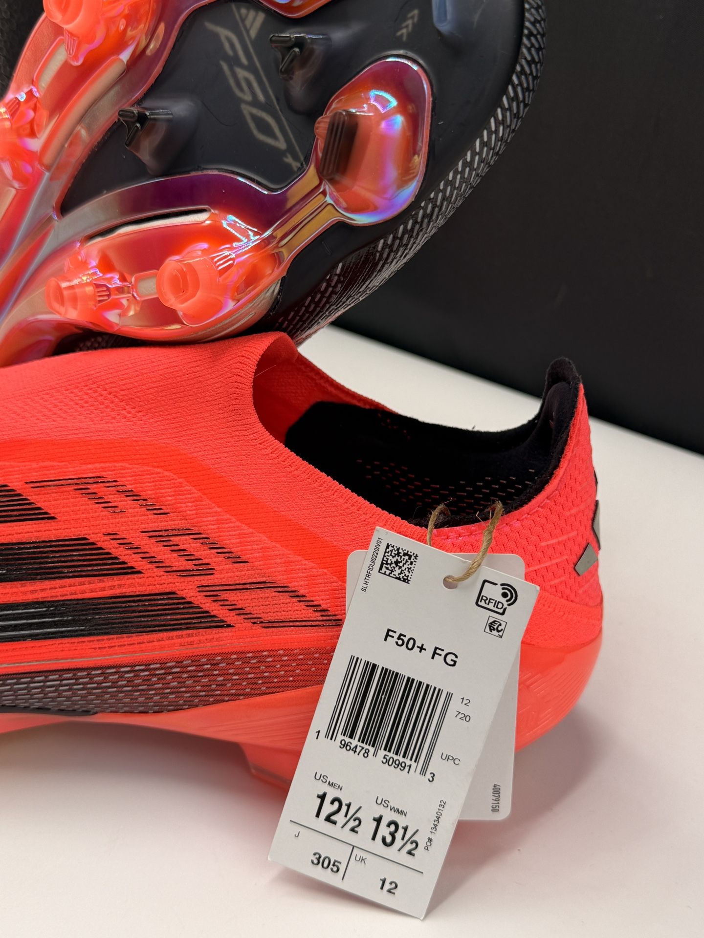 adidas F50+ Elite Laceless FG Mens Size 12.5 Soccer Cleats Vivid Horizon Pack adidas F50+ Elite Laceless FG Mens Size 12.5 Soccer Cleats  main image 4