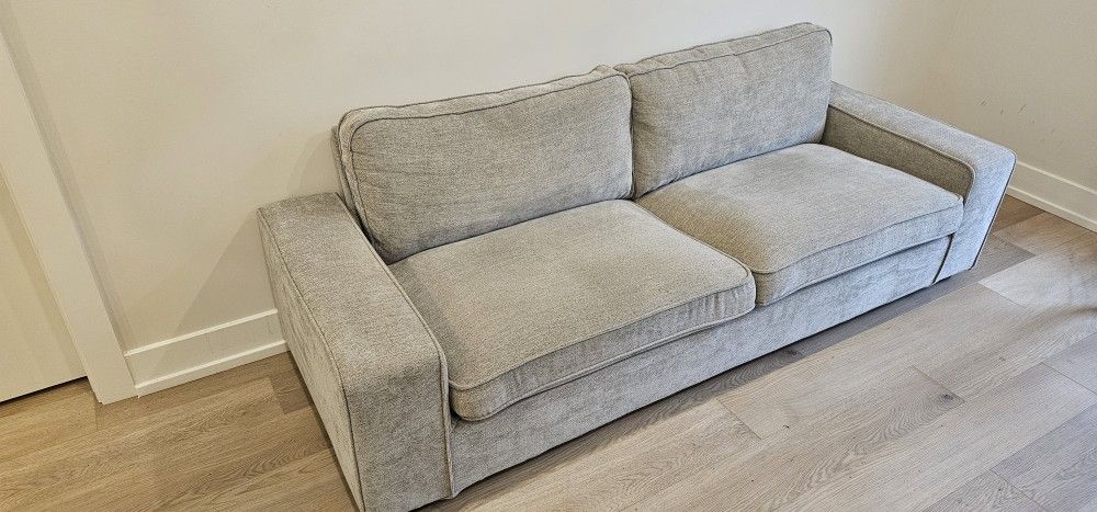 Wayfair Clean Modern Chenille 88in Grey Sofa
