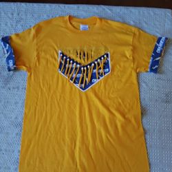 NEW VINTAGE WOMEN'S TULTEX NFL CHARGERS FOOTBALL FANCY WITH FRINGE SHIRT SIZE LARGE