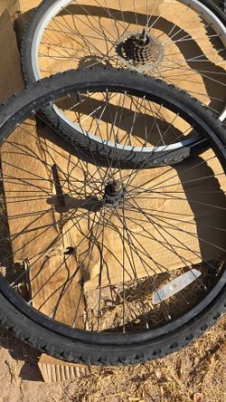 24" silver bicycle rims