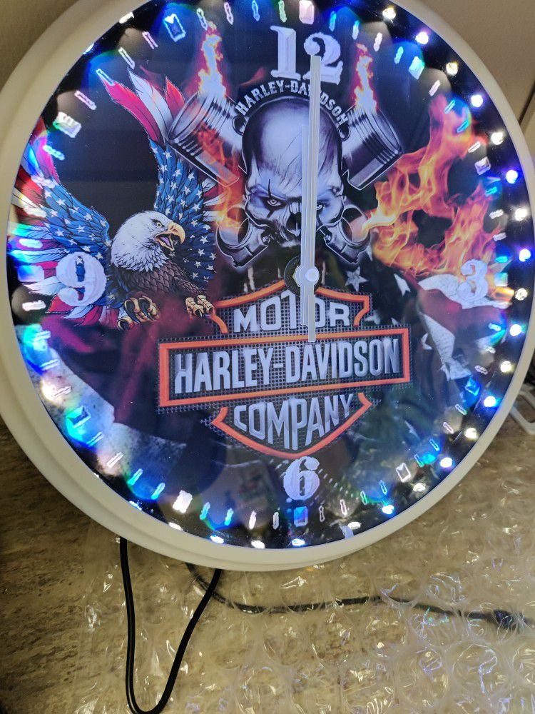 Harley Davidson Skull Clock 