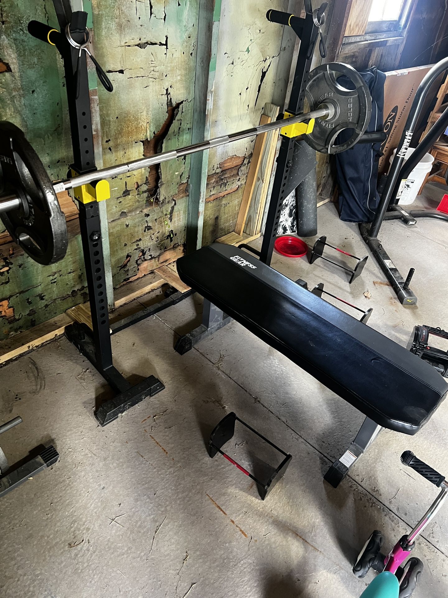 255 Lb Weight Set (bar, Bench And Rack Included)