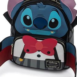 Loungefly Disney Vampire Stitch Bow Tie Mini Backpack (NWT)