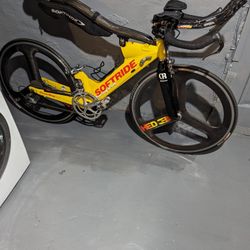 Softride Power Glider 650 Triathlon Road Bike With Carbon Hed 3 Wheel Set 