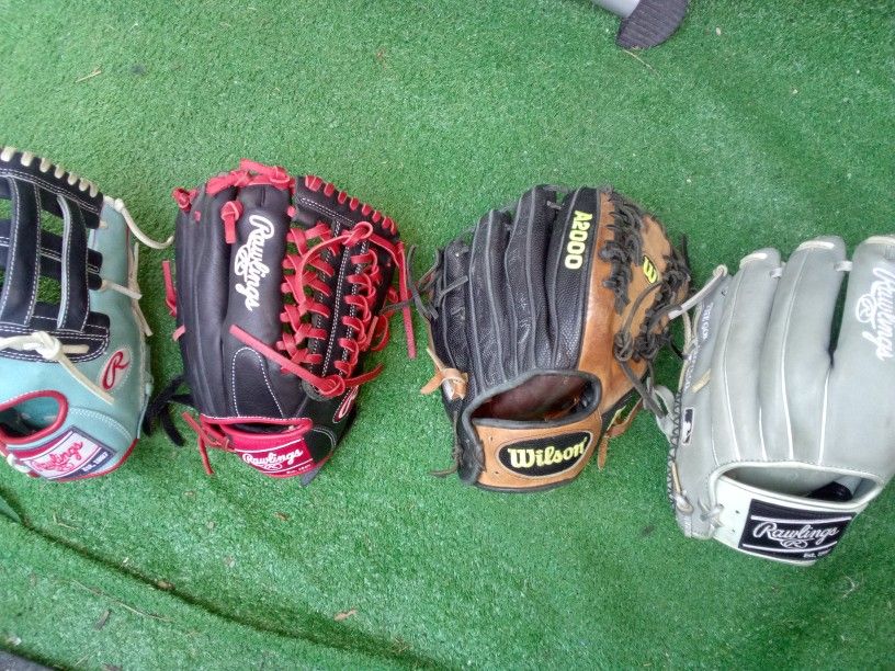 BASEBALL GLOVE GLOVES WILSON A2000 RAWLINGS HEART OF THE HIDE!!