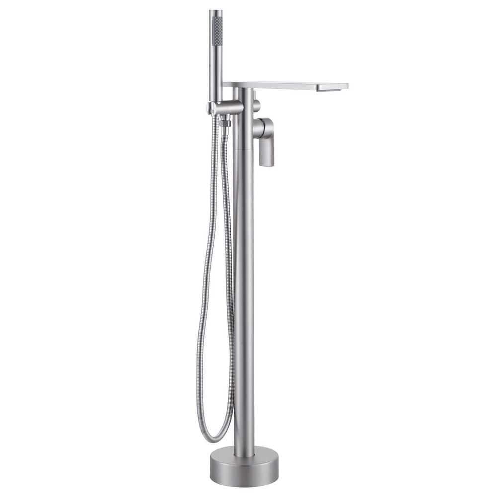 Brass Freestanding Bathtub Faucet Single-Handle Floor Mount Claw Foot Tub Faucet