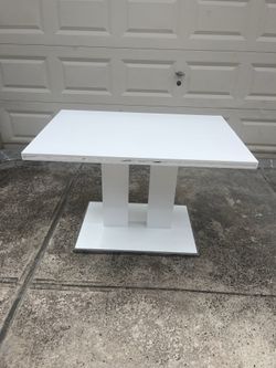 White dining table