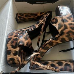 Animal print heels