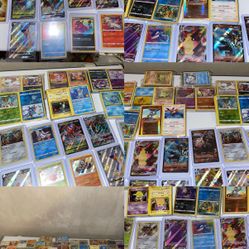 100 Pokémon Card Lot- Holo Shiny And Rare Cards 