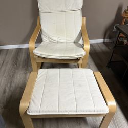 Ikea Rocking Armchair and Ottoman
