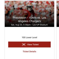 49ers Vs Los Angeles Chargers Preseason Game