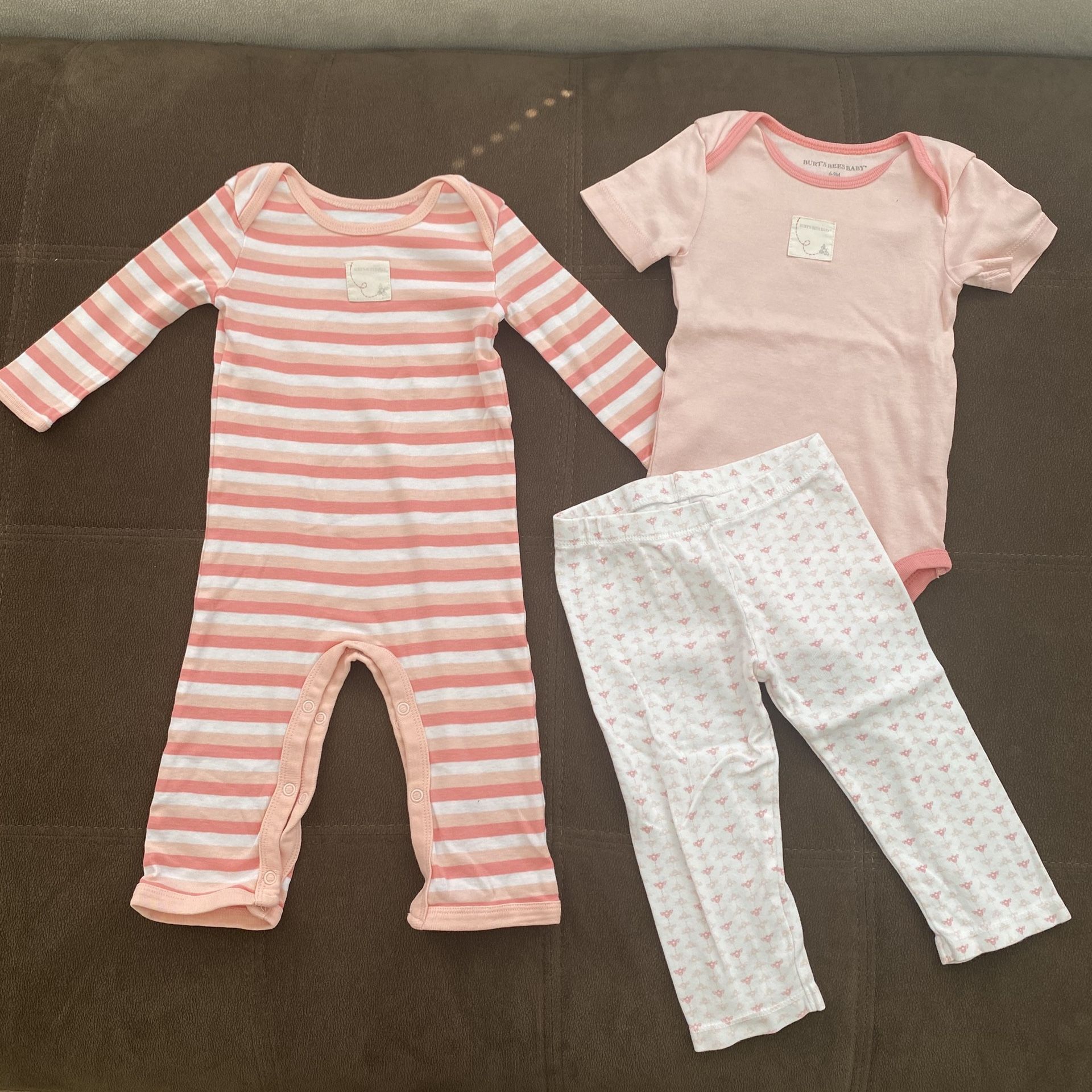 Burt’s Bees Baby Girl Onesies, 6-9M