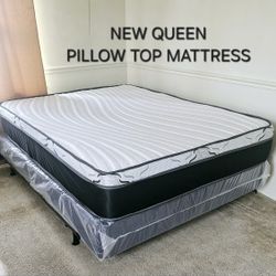 NEW QUEEN-SIZE PILLOW TOP MATTRESS & BOX SPRING ‐ 2PC