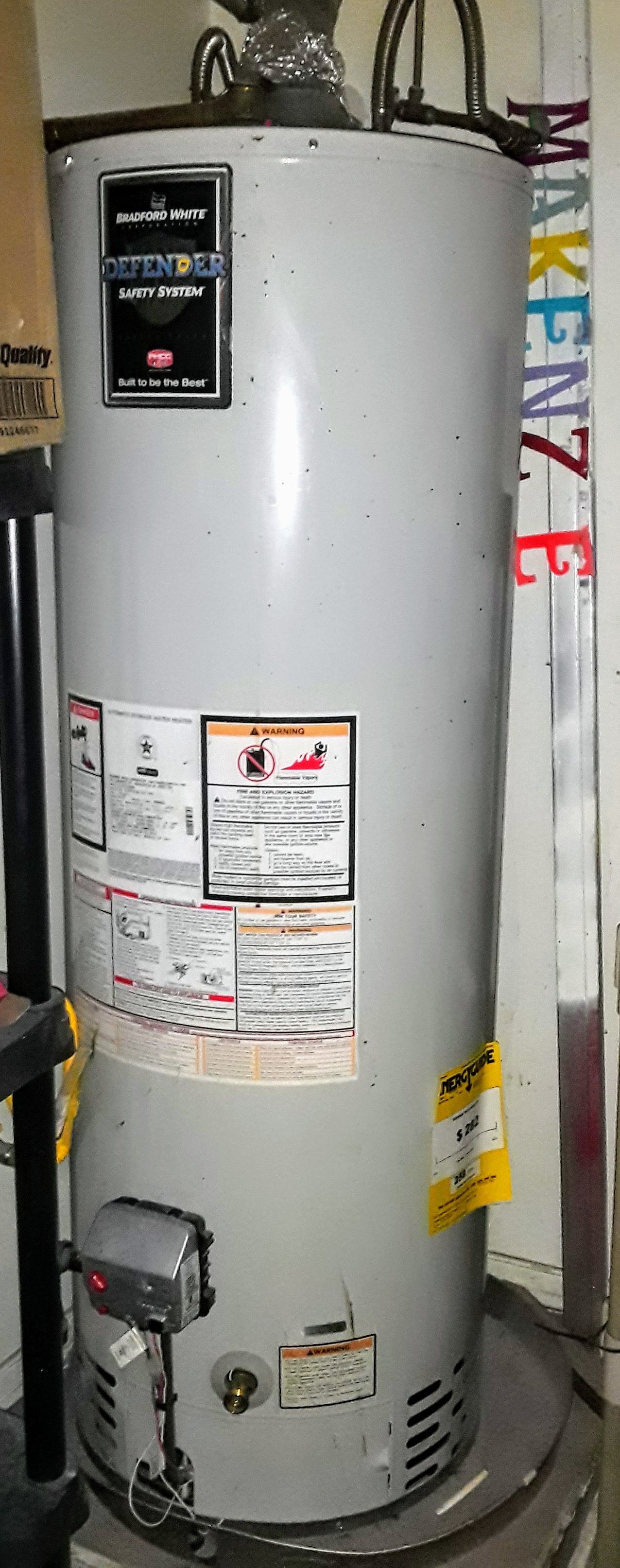 50 gallon Bradford White Gas Water Heater