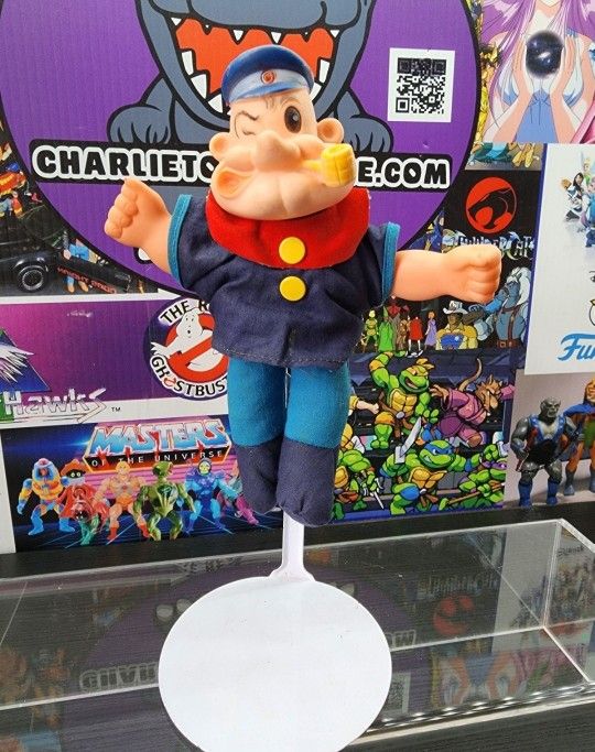 Popeye the Sailor Doll Stuffed Body Rubber Head