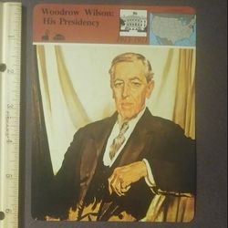 Panarizon 1979 President Woodrow Wilson His Presidency League Of Nations Champion Large Over-sized Card Collectible Vintage Italy