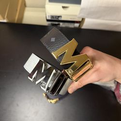 Brand New MCM Belts Reversible Black Red White  