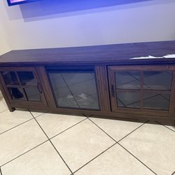 Tv stand with fireplace - used