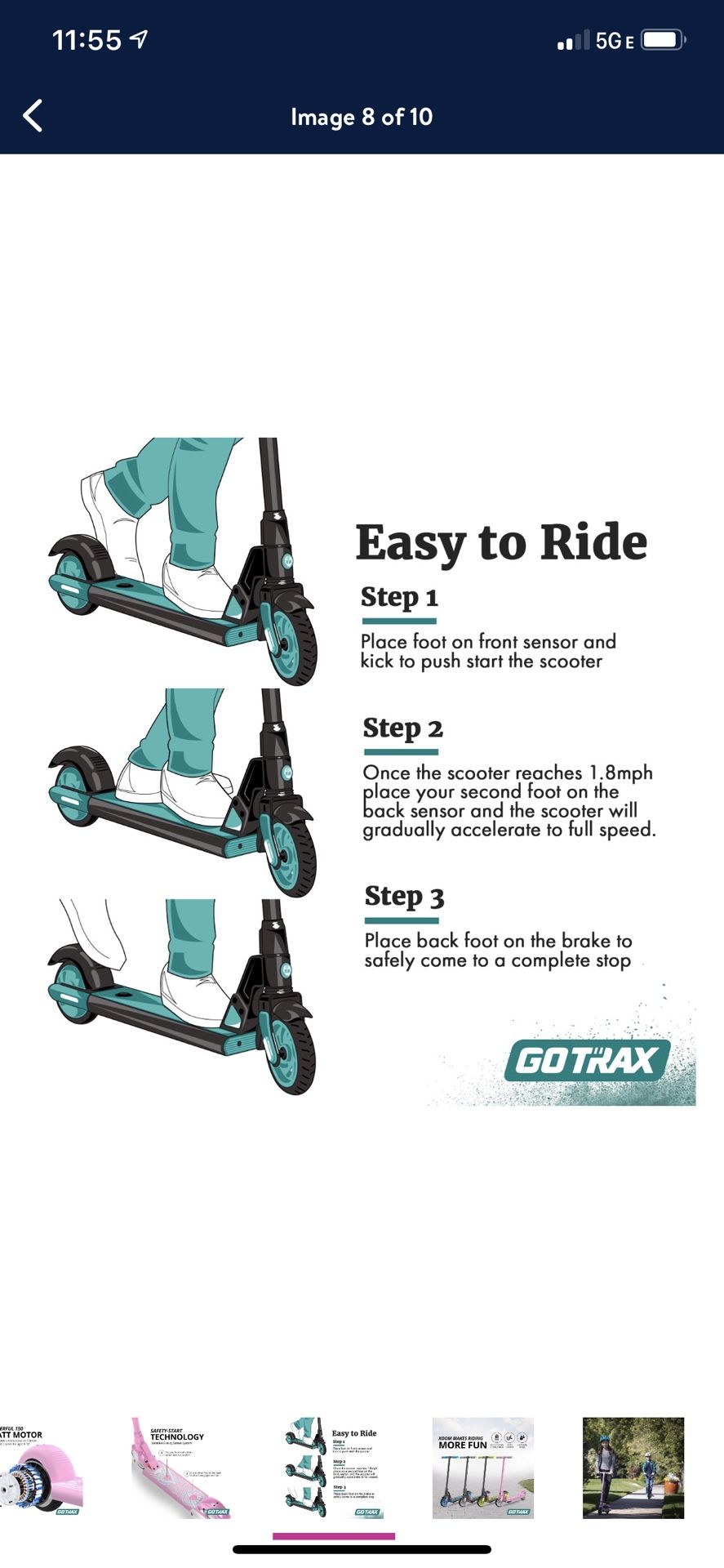 GOTRAX XOOM Electric Scooter with 6inch Wheels