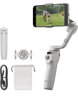 DJI Osmo Mobile 6, 3-Axis Phone Gimbal, Object Tracking, Built-in Extension Rod, Portable and Foldable, Gimbal Stabilizer for iPhone, Andriod, YouTube