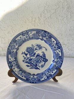 Vintage Blue Pheasant Plate