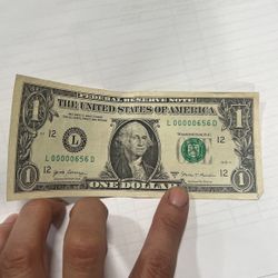 1 Dollar Bill Low Number