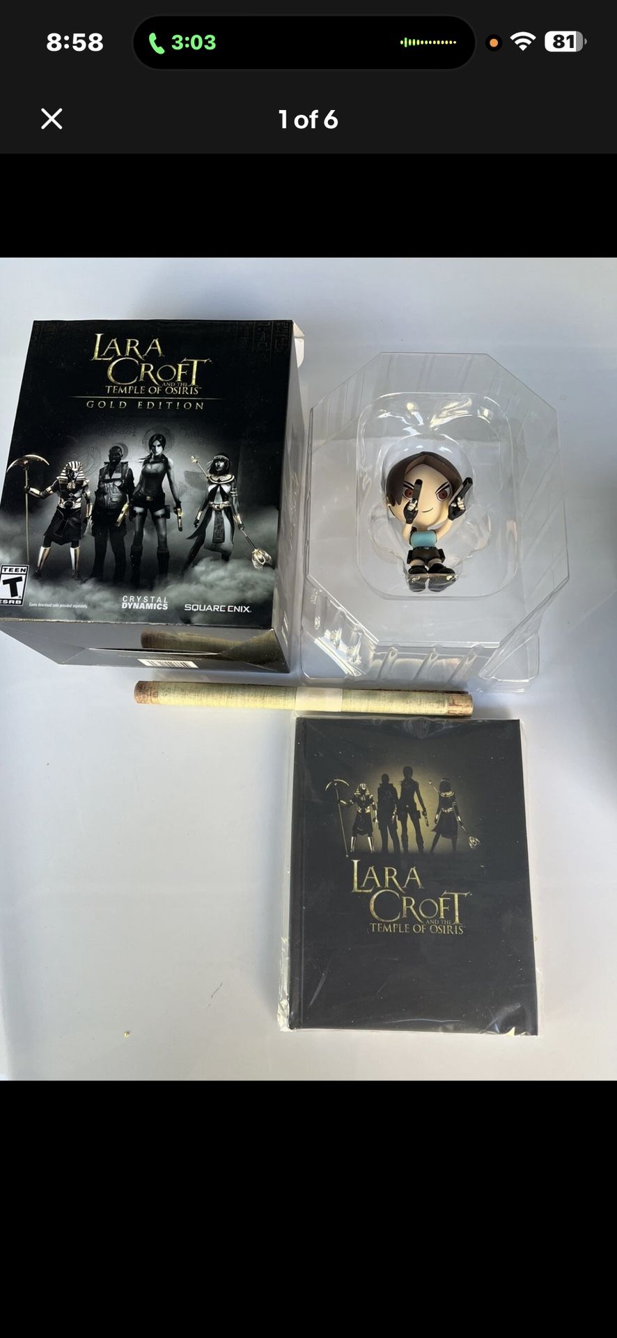 New Lara Croft And The Temple Of Osiris Gold Edition Statue Art Book Map No Game