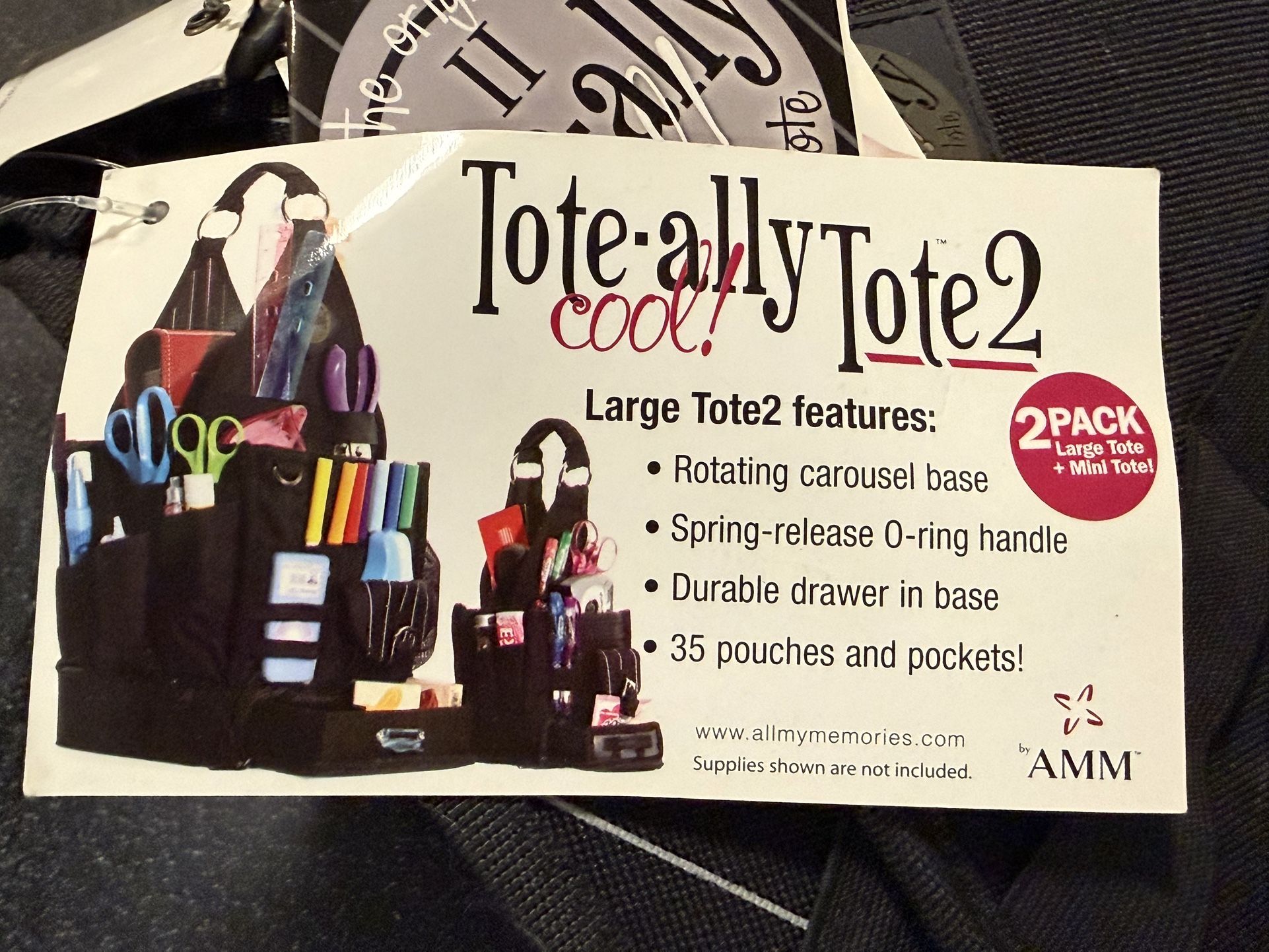 Tote-ally Cool Craft Tote — 2-Pack Organizer Bag — NEW with Tags