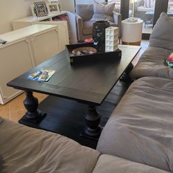 Black Wood Coffee Table 24x 48” 