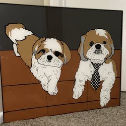 Glass Paintings Family, Friends, Pets, Anime & Cartoon Portraits Available LOCATED IN COVINA