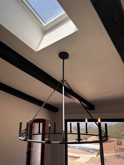 Pottery Barn Black Iron Chandelier Like-new