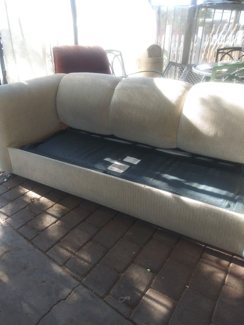 Free Couches. Couch Bed And Recliner I Have Cushions Inside To Keep Clean