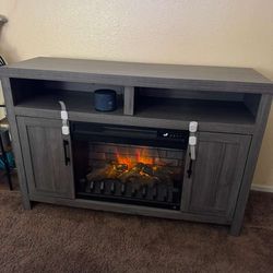 TV stand with chimney
