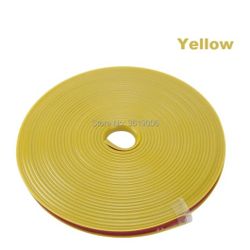  Rim Trim Wheel Protection Strips for Curb Rash Prevention – Universal Fit (Yellow)