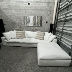 White Nixon Cloud Sectional 