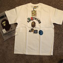 size large n men bape shirt $40